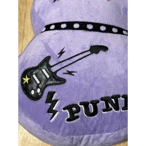 PEEPS Punk Rock EASTER BUNNY Rabbit 15" PURPLE Emo Rabbit Plush Embroidered - Picture 2 of 8